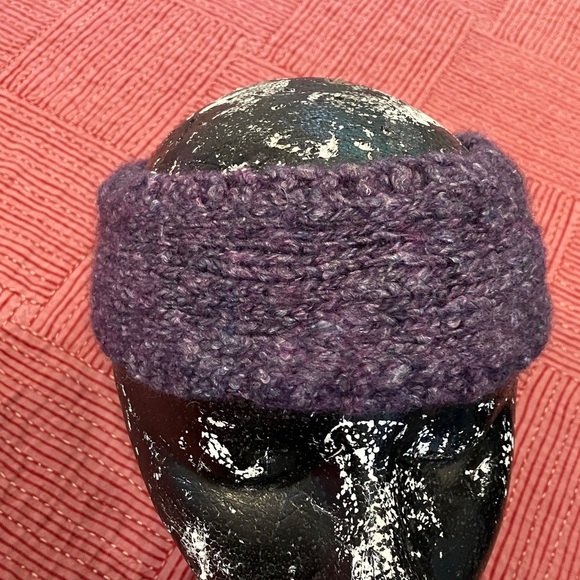 Vintage Cozy Purple Knit Headband - Picture 7 of 8